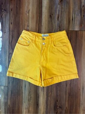 Arizona Jean Company Bright Yellow High-Rise Denim Shorts